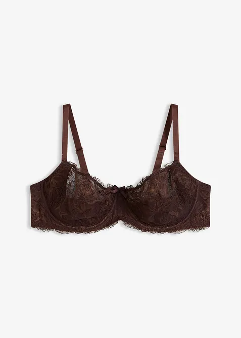 Soutien-gorge semi-rembourr&eacute; &agrave; armatures et dentelle, bonprix
