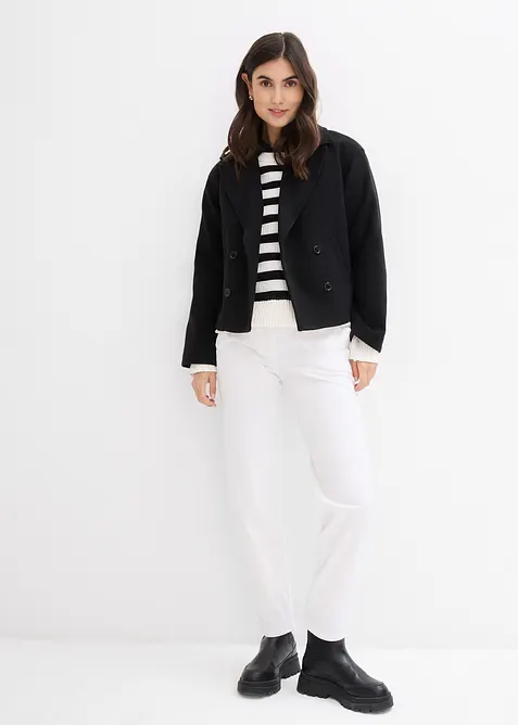 Chemisier oversize en coton, manches 3/4, bonprix