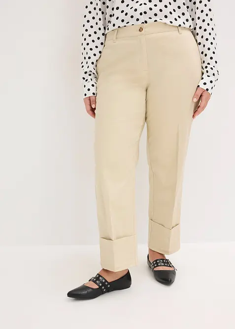 Pantalon chino en coton majoritaire, bonprix