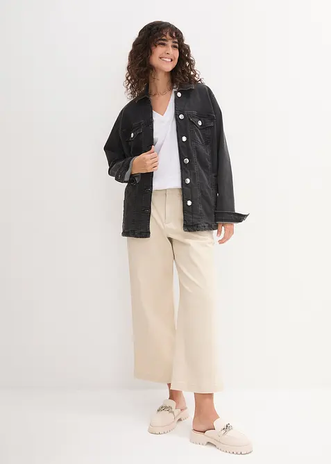 Lot de 5 T-shirts longs et amples &agrave; col V, bonprix