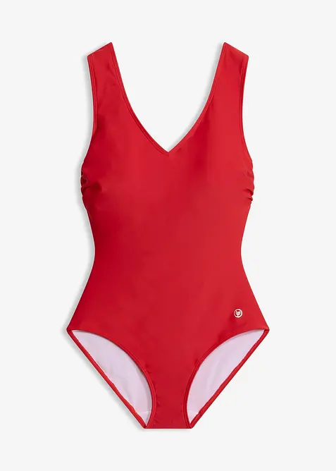 Maillot 1 pi&egrave;ce sculptant &agrave; col en V, maintien mod&eacute;r&eacute;, bonprix