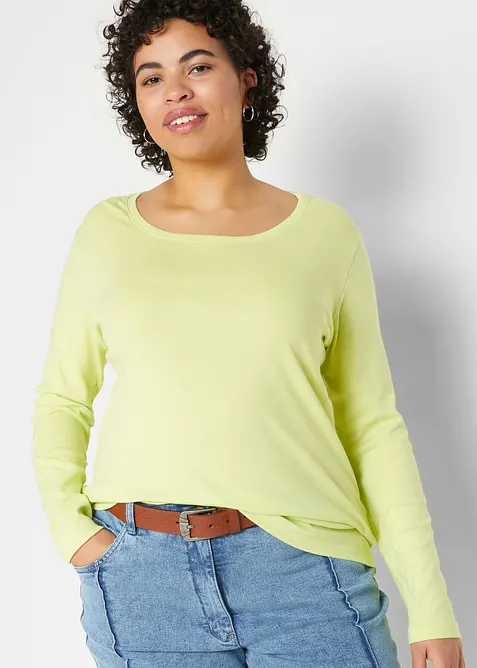 T-shirt manches longues 100% coton, bonprix