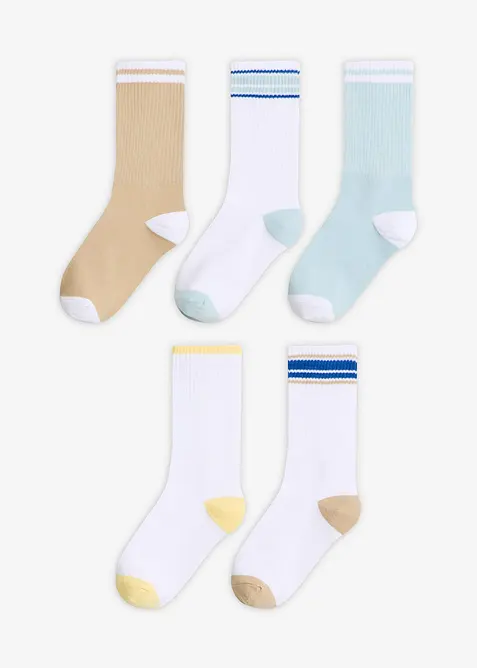 Lot de 5&nbsp;paires de chaussettes de sport, bonprix
