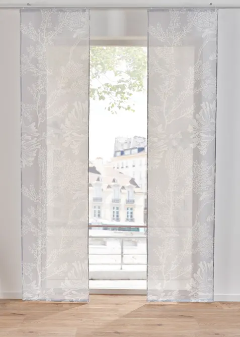 Voilage coulissant &agrave; imprim&eacute; floral (1 pce), bonprix