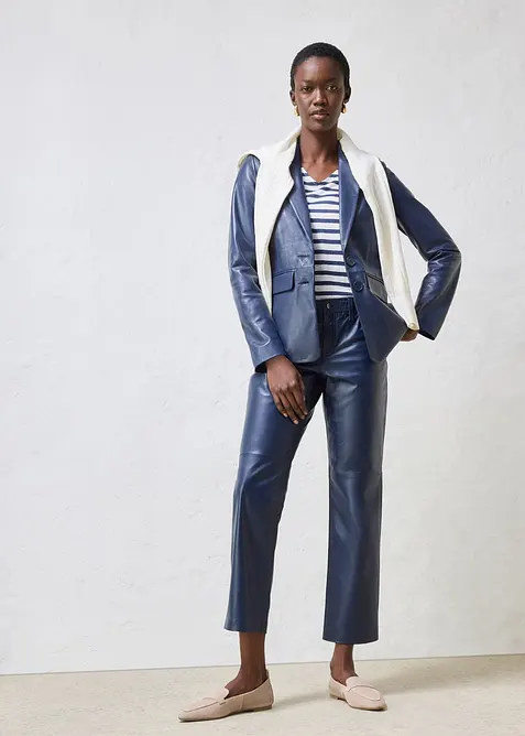 Blazer en cuir d&rsquo;agneau nappa, bonprix