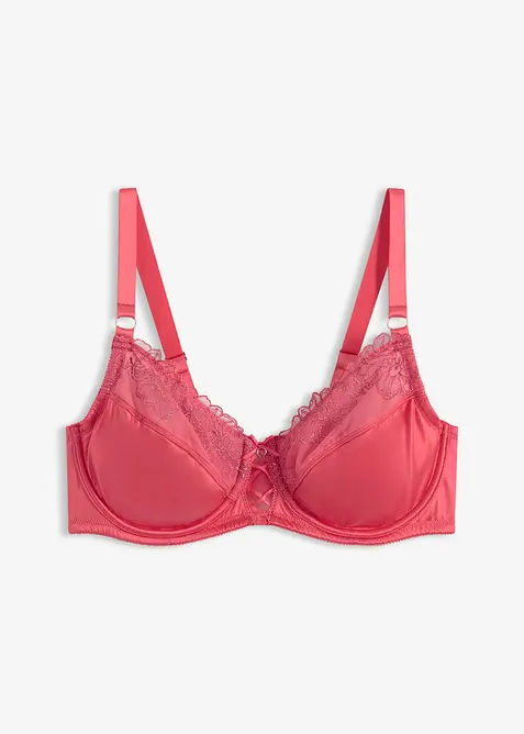 Soutien-gorge minimiseur &agrave; armatures avec broderie florale et brillante, bonprix