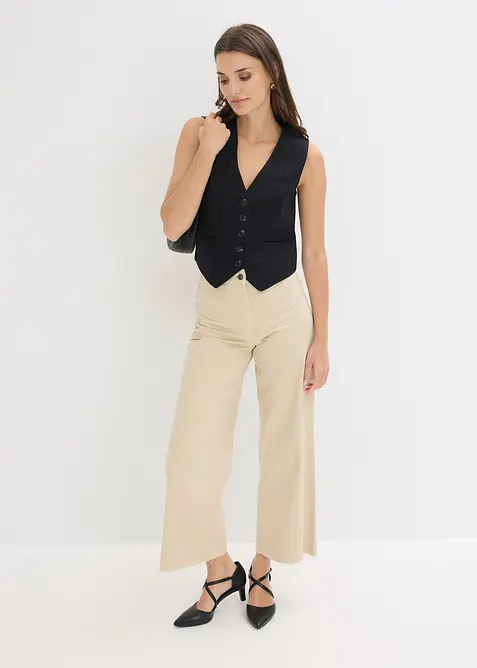 Gilet sans manches en viscose m&eacute;lang&eacute;e, bonprix