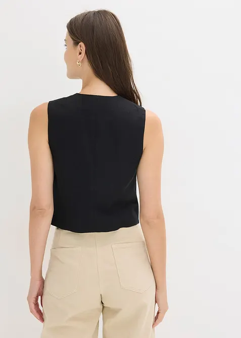 Gilet sans manches en viscose m&eacute;lang&eacute;e, bonprix