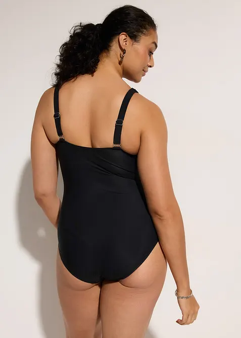 Maillot sculptant avec mesh transparent, maintien l&eacute;ger, bonprix