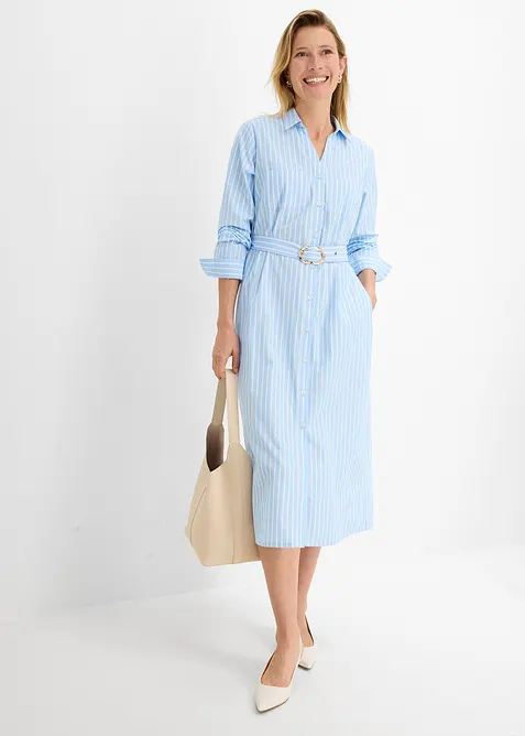 Robe-chemise 100% coton, bonprix