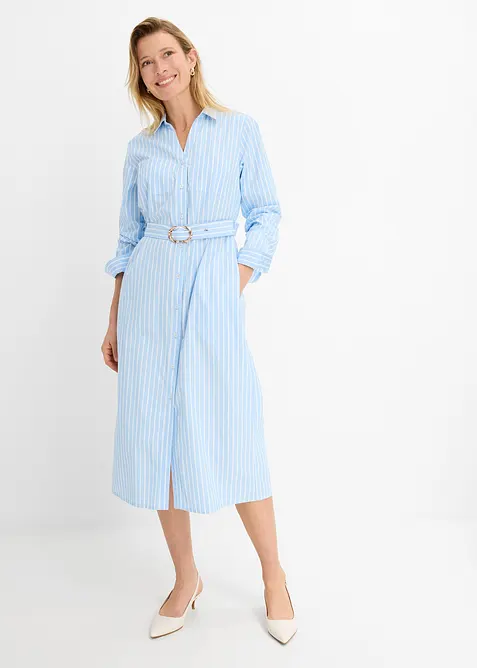 Robe-chemise 100% coton, bonprix