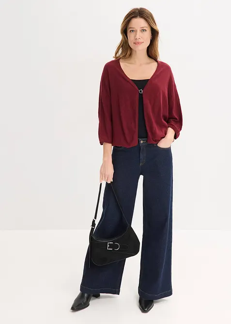 Gilet en fine maille 100% coton, bonprix