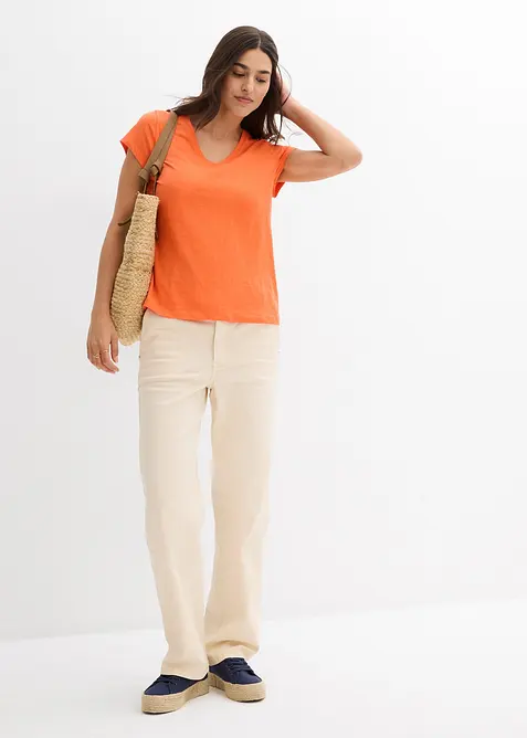 Lot de 2 T-shirts 100% coton, bonprix