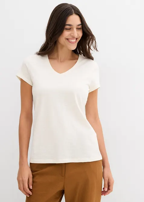 Lot de 2 T-shirts 100% coton, bonprix