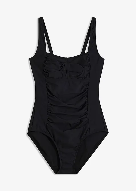 Maillot 1 pi&egrave;ce sculptant style crois&eacute;, maintien mod&eacute;r&eacute;, bonprix