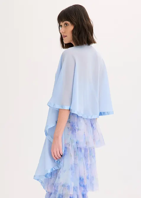 Poncho-&eacute;charpe avec d&eacute;tail en satin, bonprix