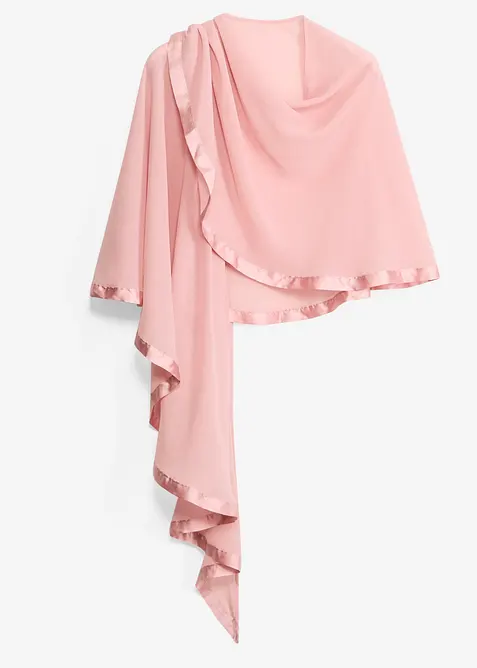 Poncho-&eacute;charpe avec d&eacute;tail en satin, bonprix