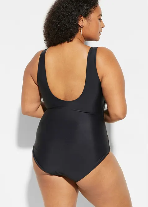 Maillot 1 pi&egrave;ce sculptant &agrave; fronces, maintien l&eacute;ger, bonprix