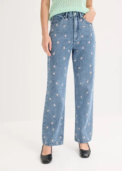 Jean droit, taille haute, bonprix