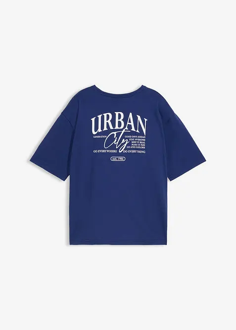 T-shirt oversize 100% coton avec imprim&eacute; dos, bonprix