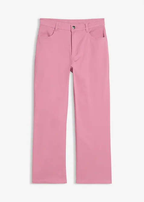 Pantalon twill cropped en coton extensible, bonprix