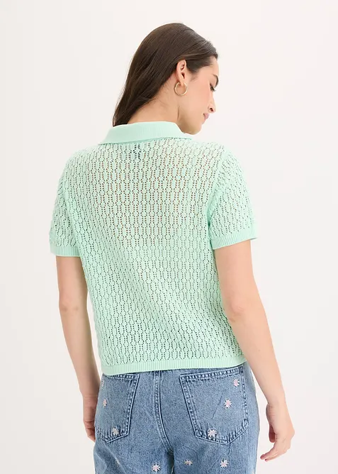 Pull ajour&eacute; 100% coton, bonprix