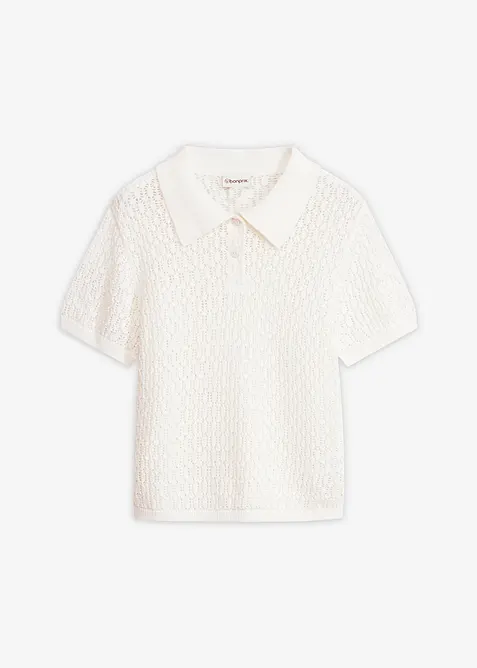 Pull ajour&eacute; 100% coton, bonprix