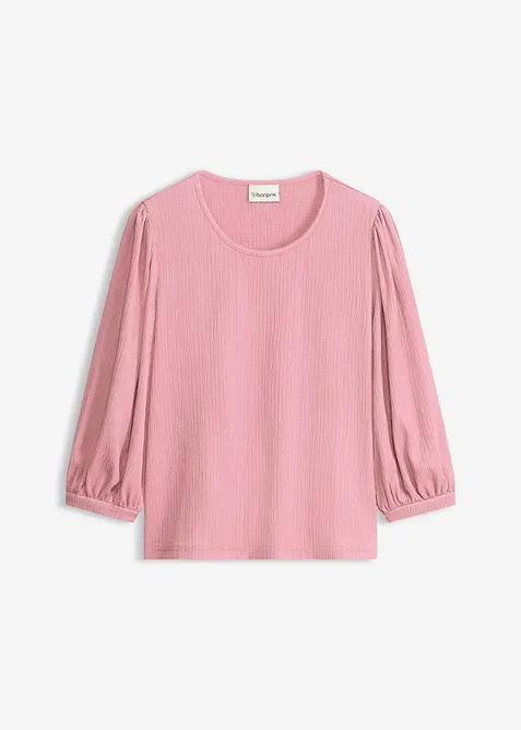 Blouse en jersey cr&ecirc;pe textur&eacute;, bonprix