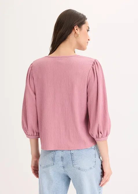 Blouse en jersey cr&ecirc;pe textur&eacute;, bonprix