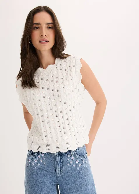 Top en maille 100% coton, bonprix