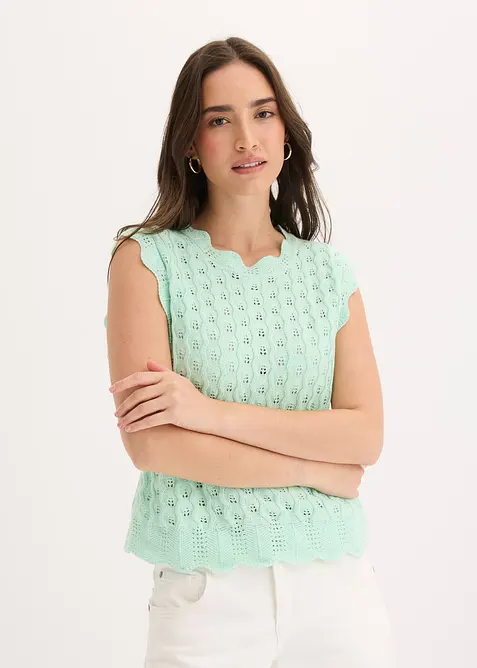 Top en maille 100% coton, bonprix