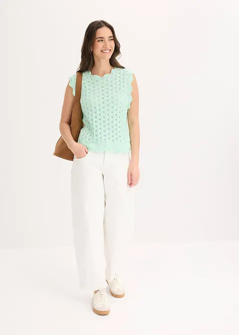 Top en maille 100% coton, bonprix