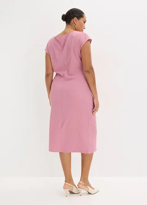 Robe en jersey cr&ecirc;pe textur&eacute;, bonprix