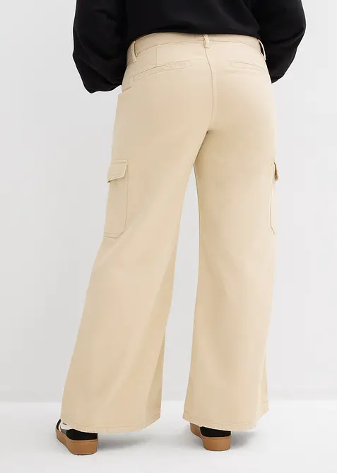 Pantalon cargo 100% coton, bonprix
