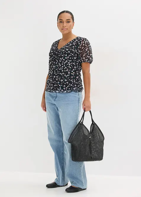 T-shirt en mesh d&eacute;licat, bonprix