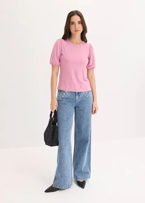 T-shirt doux en viscose extensible, bonprix