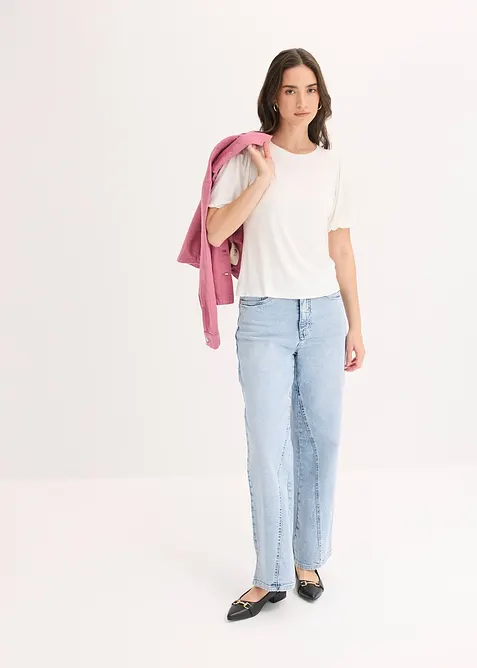 T-shirt doux en viscose extensible, bonprix