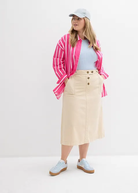 Jupe en twill 100% coton, bonprix