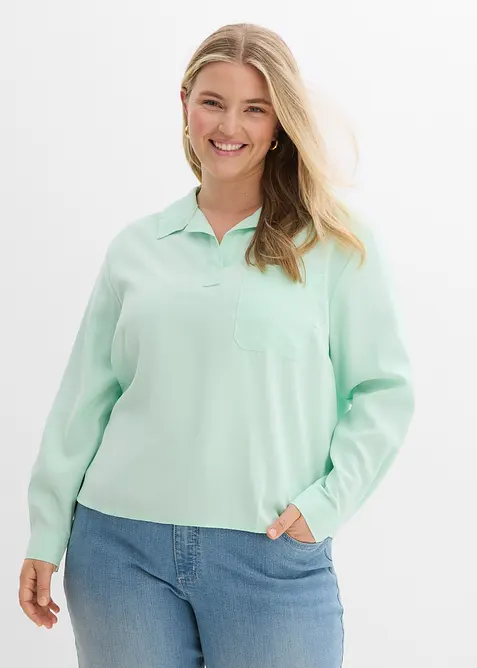 Tunique ample en viscose m&eacute;lang&eacute;e, bonprix