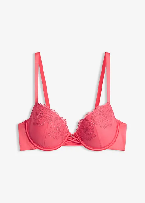 Soutien-gorge &agrave; coques avec broderie florale m&eacute;tallis&eacute;e, bonprix