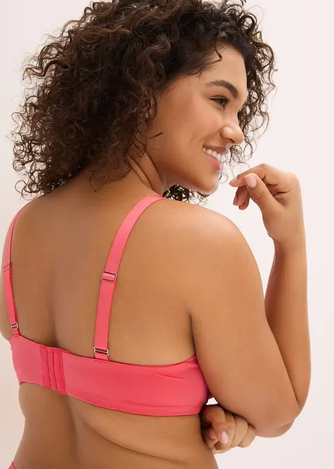 Soutien-gorge &agrave; coques avec broderie florale m&eacute;tallis&eacute;e, bonprix