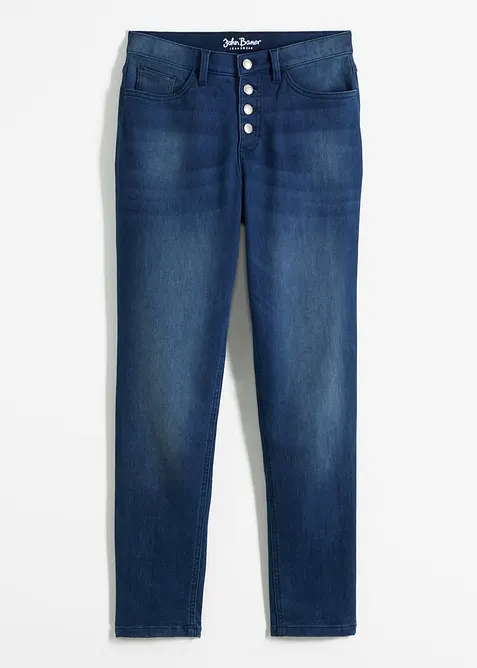 Jean chaud boyfriend taille mi-haute avec int&eacute;rieur doux, bonprix