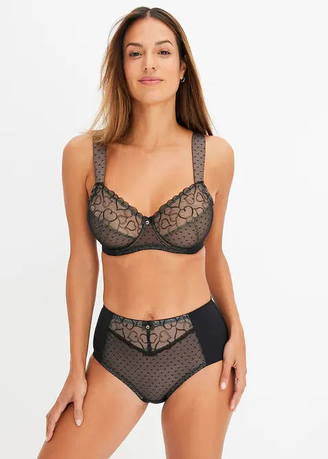 Soutien-gorge minimiseur &agrave; broderie &eacute;l&eacute;gante, bonprix