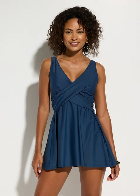 Tankini long (ens. 2 pces) &agrave; encolure V, bonprix