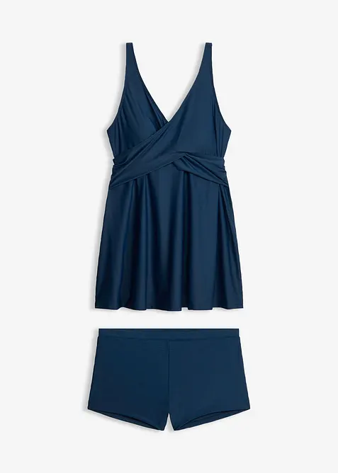 Tankini long (ens. 2 pces) &agrave; encolure V, bonprix