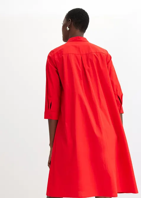 Robe-chemise en popeline solide, bonprix