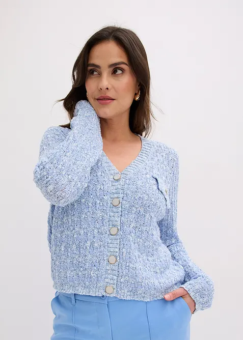 Gilet en maille bouclette, bonprix