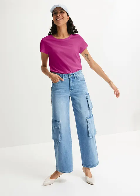 Lot de 5 T-shirts col rond, bonprix