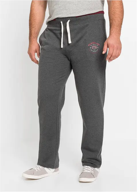 Pantalon de jogging 100% coton avec d&eacute;tails sportifs, bonprix