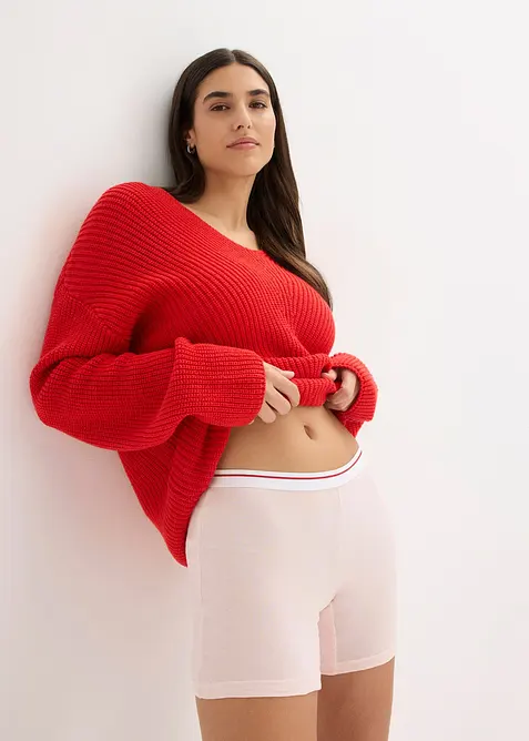 Lot de 4 boxers coton mi-longs pour femme, bonprix